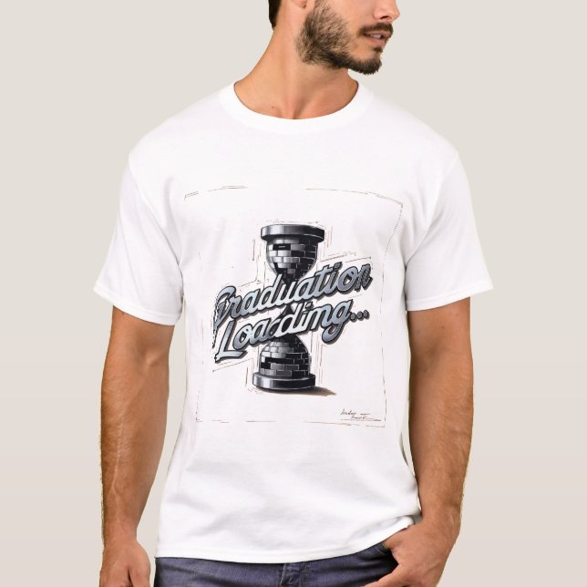 Camiseta "Carregando Graduação... A contagem regressiva par (Frente)