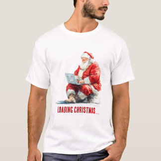 Camiseta Carregando Papai noel Engraçado de Natal