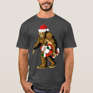Camiseta Carregando Sasquatch Engraçado Papais noeis Pés-Bi