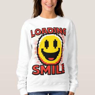 Camiseta Carregando Smile – Rosto Sorridente Retro Pixel Ar