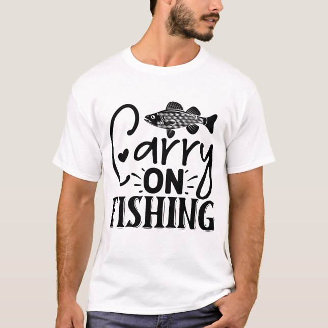 Camiseta carregar da pesca (Frente)