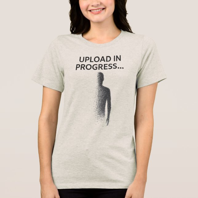 Camiseta Carregar em Andamento... - Teto Digital Fade (Frente)