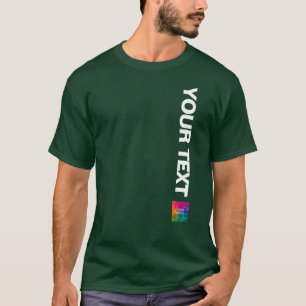 Camiseta Carregar Foto Ou Logotipo Mens Modernos Em Verde D