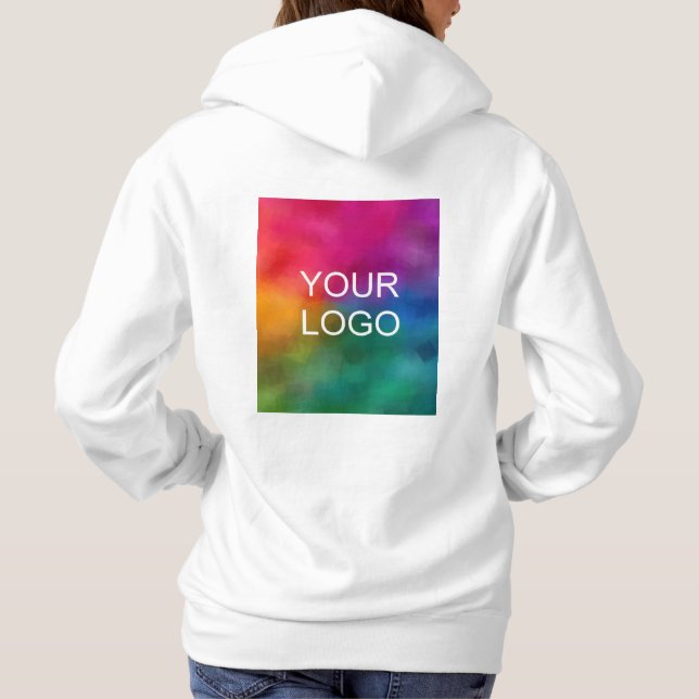 Camiseta Carregar logotipo comercial Cor branca Modelo (Verso)