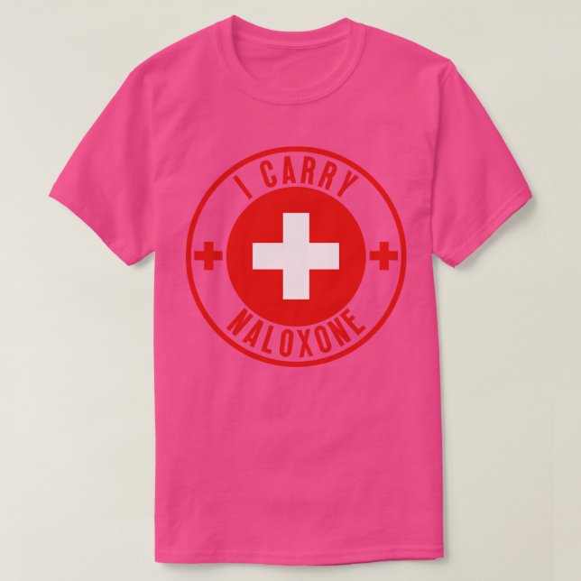 Camiseta Carregar naloxona 12 (Frente do Design)