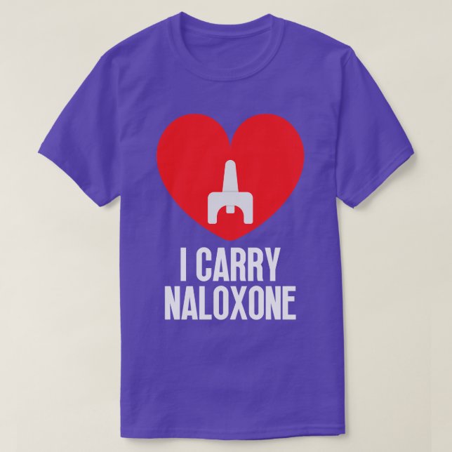 Camiseta Carregar naloxona 2 (Frente do Design)