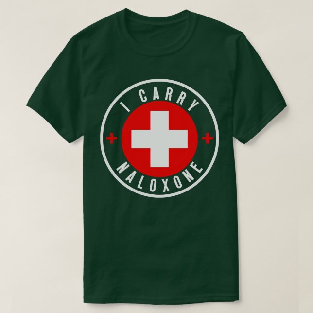 Camiseta Carregar naloxona 24 (Frente do Design)