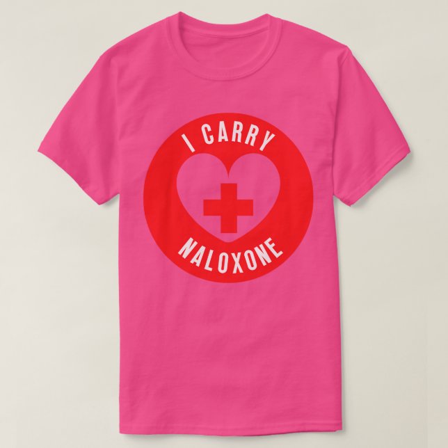 Camiseta Carregar naloxona 7 (Frente do Design)