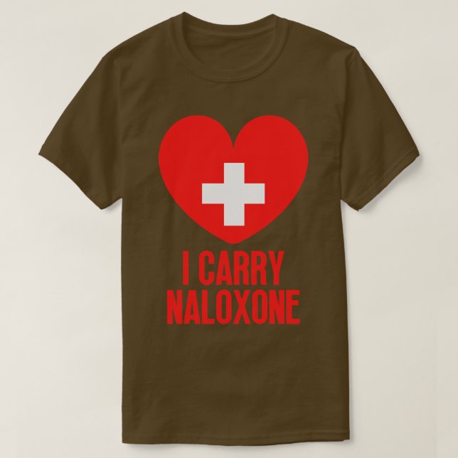 Camiseta Carregar naloxona 8 (Frente do Design)