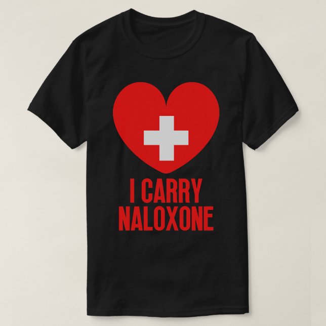 Camiseta Carregar naloxona 8 (Frente do Design)