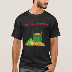 Camiseta Carregar Um Pequeno Pote Dia de São Patente Dizer 