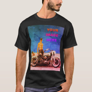 Camiseta Carregue a sua própria arte ou fotografar uma cam