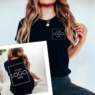 Camiseta Carregue Seu Logotipo Para Design da Empresa Merch