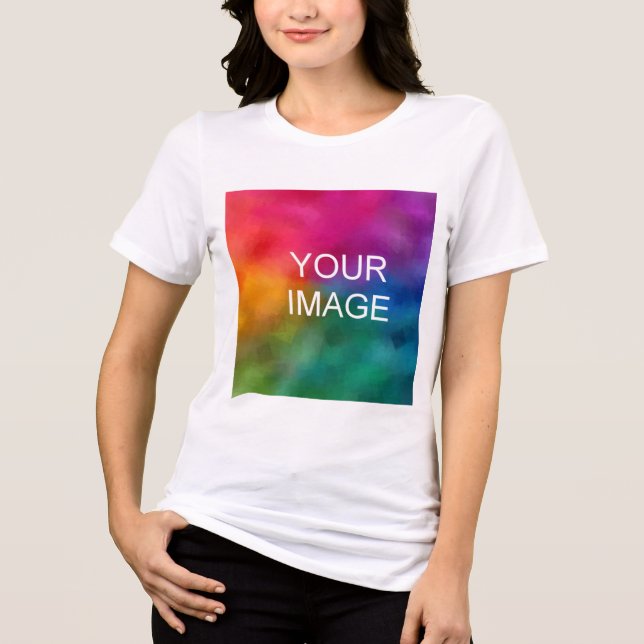 Camiseta Carregue seu próprio Comprar de fotos online Compr (Frente)