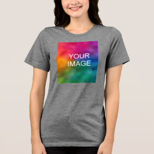 Camiseta Carregue sua própria foto para a Modelo Womens Mod