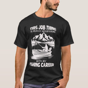 Camiseta Carreira de Pesca Esportista Ávido Pescador Engraç