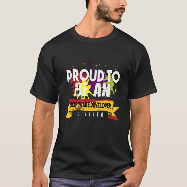 Camiseta Carreira de Profissão Cidadã para Programadores de (Frente)