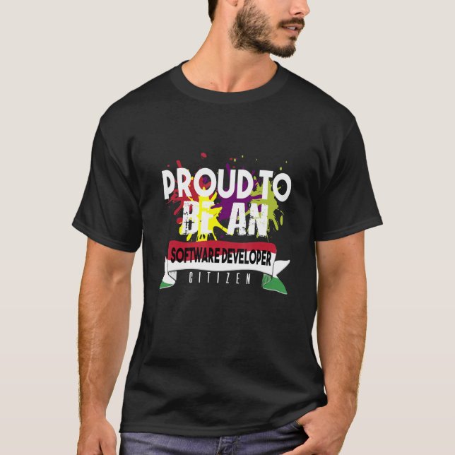 Camiseta Carreira de Profissão Cidadã para Programadores de (Frente)