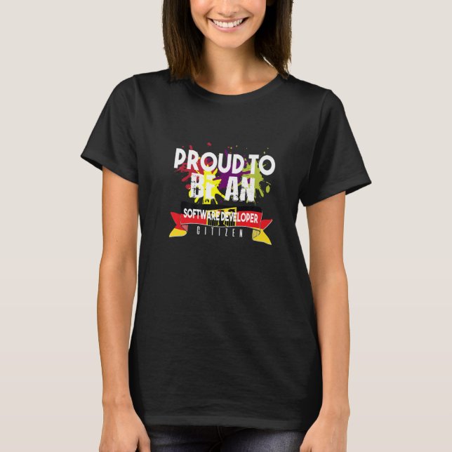 Camiseta Carreira de Profissão Cidadã para Programadores de (Frente)