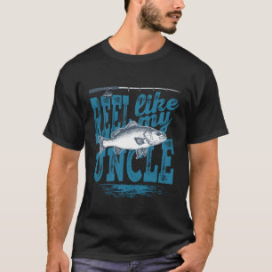 Camiseta Carrete Como Meu Tio Divertido Pesca Sobrinha e So