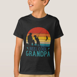 Camiseta Carretel de Pesca Antigo Avô Legal Pescador Pai