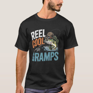 Camiseta Carretel de Pesca Avô Legal Engraçado Vovô da Pesc