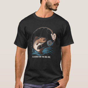 Camiseta Carretel de Pesca Pai Legal Presente Divertido par