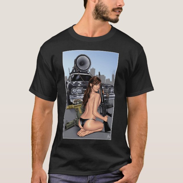 Camiseta Carrie Fisher Blues (Frente)