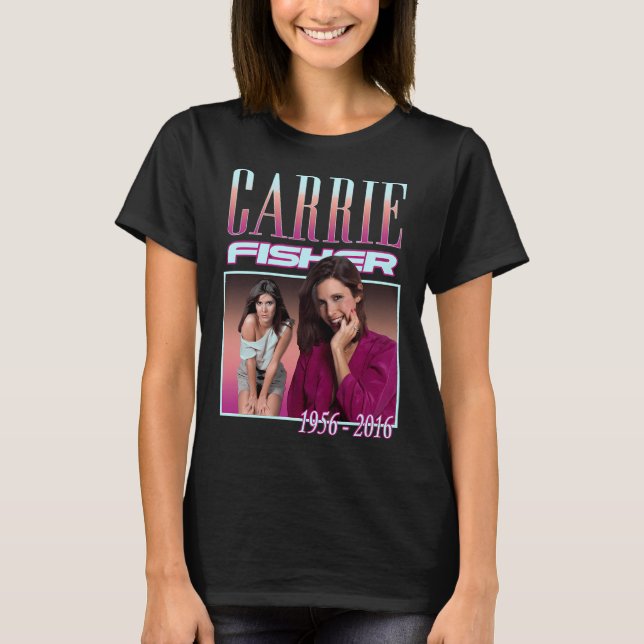 CAMISETA CARRIE-FISHER-CAMISETA-RETRO (Frente)