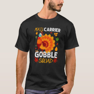 Camiseta Carrier Gobble Squad Turkey Máscara Ação de Graças