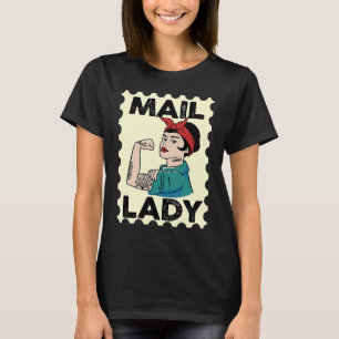 Camiseta Carrier Postal Trabalhador Postman Mail Lady Stamp