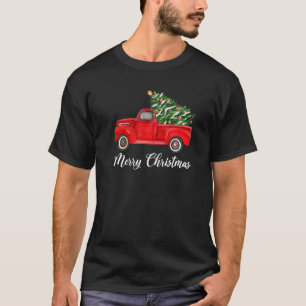 Camiseta Carrinho Antigo de Natal Árvore no Carro Férias