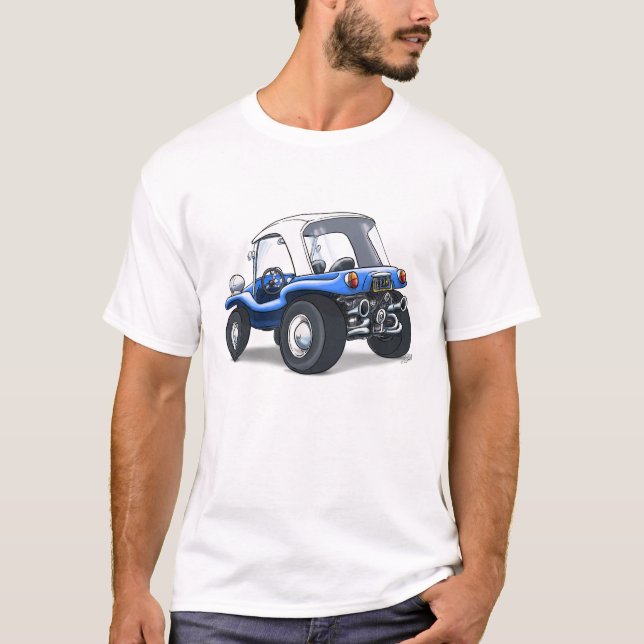 Camiseta carrinho azul do hardtop (Frente)