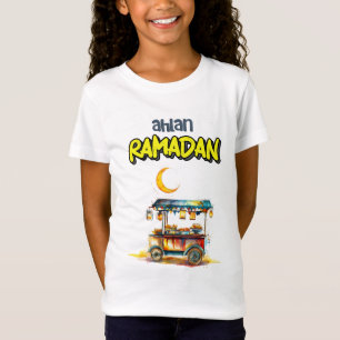Camiseta Carrinho de Comida da Rua Árabe Ramadã com Lantern