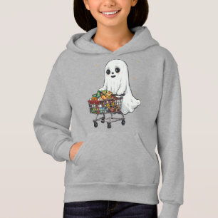 Camiseta Carrinho de Compras de Fantasma Fofo Lanches Hallo