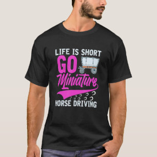 Camiseta Carrinho de condução de cavalo miniatura Sela Carr