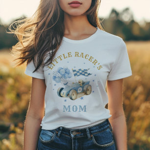 Camiseta Carrinho de Corrida Aquarela Pequeno Corredor Mãe