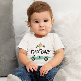 Camiseta Carrinho de Corrida de Crianças 1º Aniversário