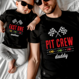 Camiseta Carrinho de Corrida Preto Bebê Rápido