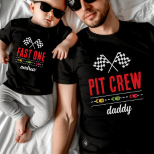 Camiseta Carrinho de Corrida Preto Bebê Rápido