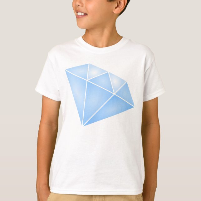 Camiseta Carrinho de Diamante Azul brilhante (Frente)