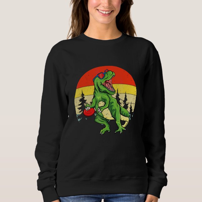 Camiseta Carrinho de Disco de Golfe Dinosaur Rex Frisbee Cr (Frente)