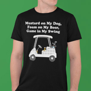 Camiseta Carrinho de Golfe com Cerveja e Cachorro Quente Ar