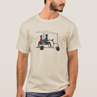 Camiseta carrinho de golfe da família PTC GA vermelho, bran