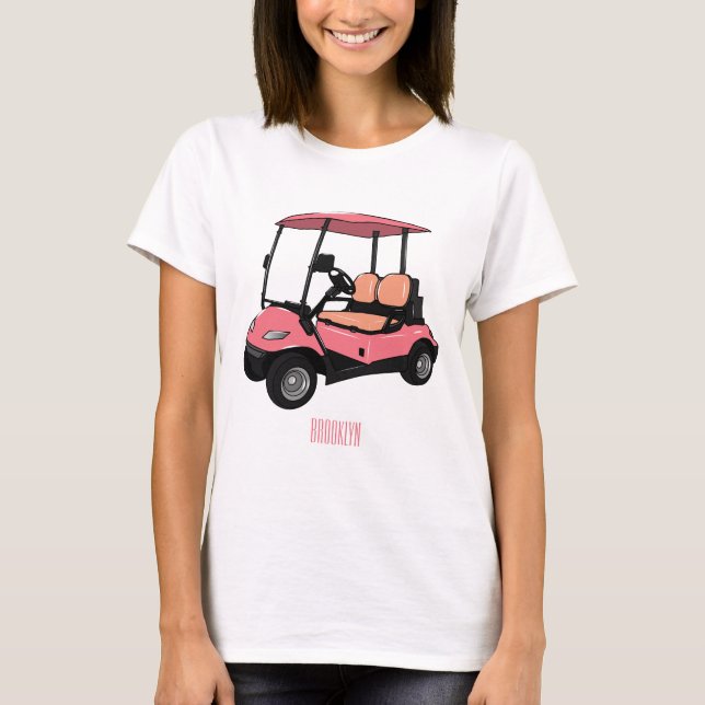 Camiseta Carrinho de golfe / desenho animado de buggy de go (Frente)