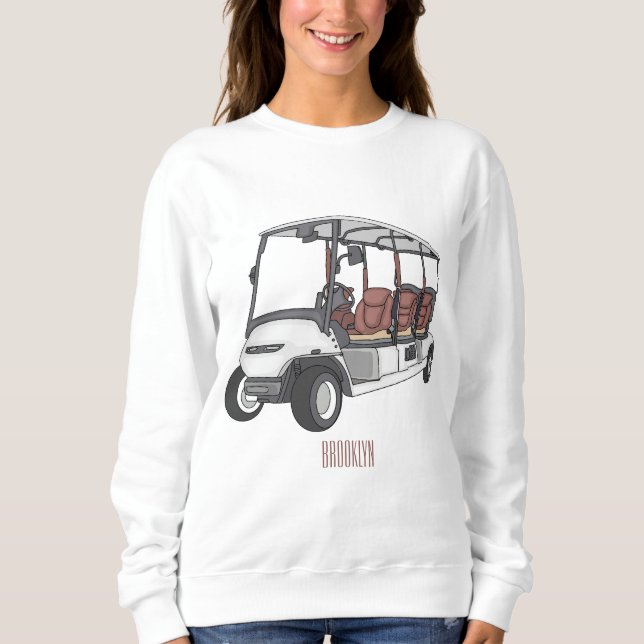 Camiseta Carrinho de golfe / desenho animado de buggy de go (Frente)