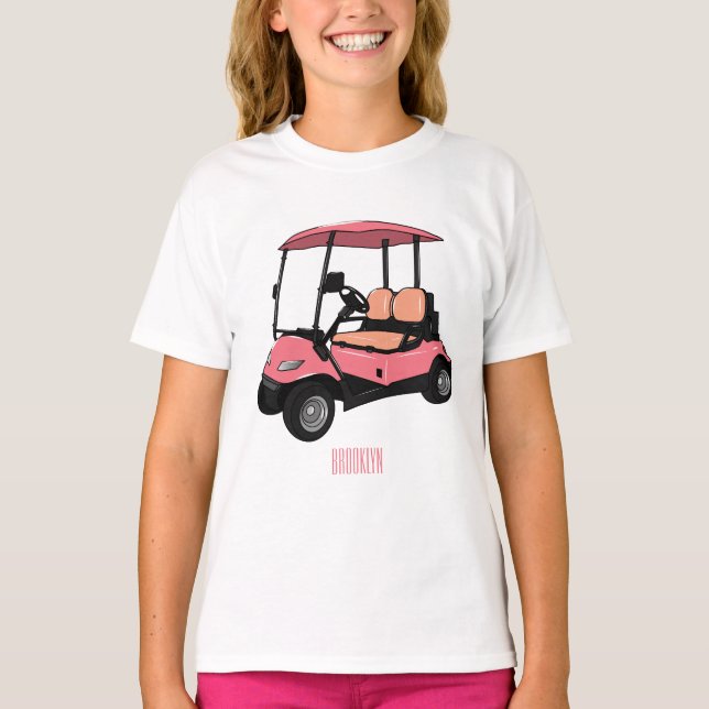 Camiseta Carrinho de golfe / desenho animado de buggy de go (Frente)