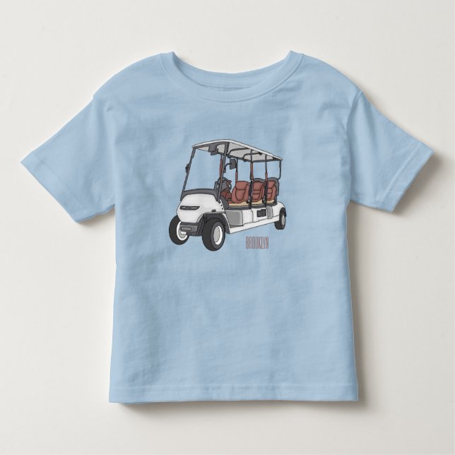 Camiseta Carrinho de golfe / desenho animado de buggy de go (Frente)