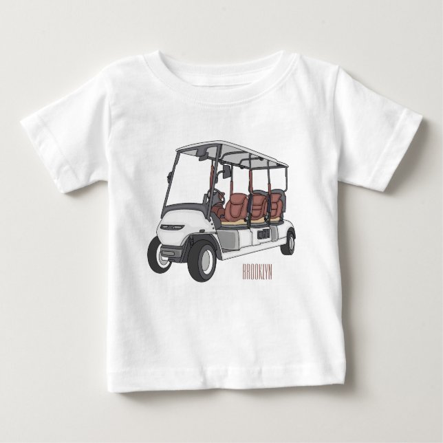 Camiseta Carrinho de golfe / desenho animado de buggy de go (Frente)