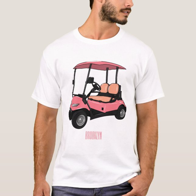 Camiseta Carrinho de golfe / desenho animado de buggy de go (Frente)